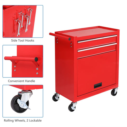 TUFFIOM 330 LBS 8-Drawer Rolling Tool Chest with Wheels